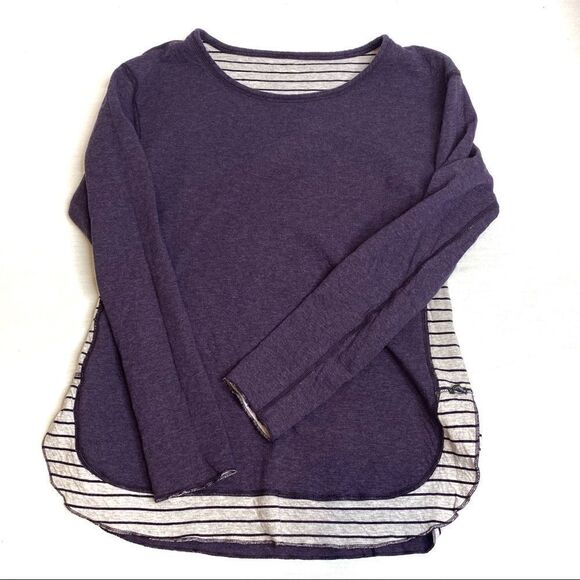 Columbia winter adventure purple and gray striped long sleeve top size M - Picture 4 of 16